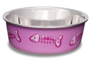 Bella Bowl Fish Skeleton Design - Pink