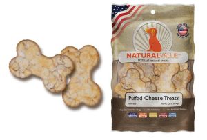 Natural Value Puffed Cheese Treats for Dogs